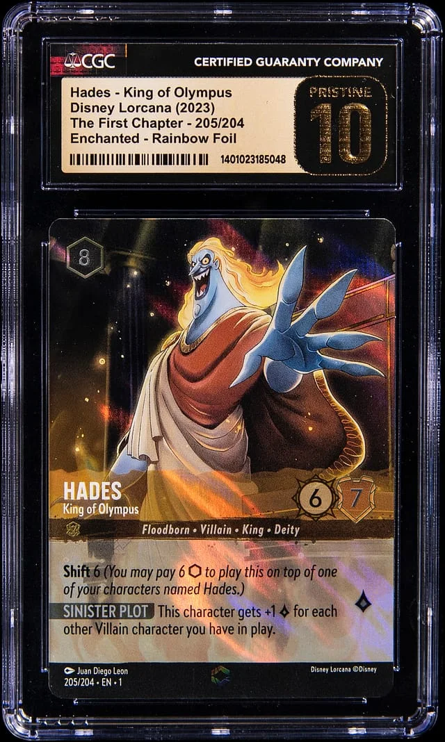 2023 Disney Lorcana Enchanted: The First Chapter Rainbow Foil Hades - King of Olympus #205 card image