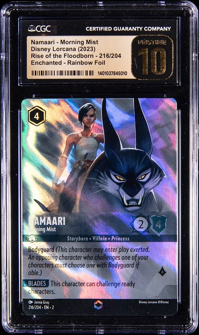 2023 Disney Lorcana Rise of the Floodborn Enchanted Rainbow Foil Namaari - Morning Mist #216 card image
