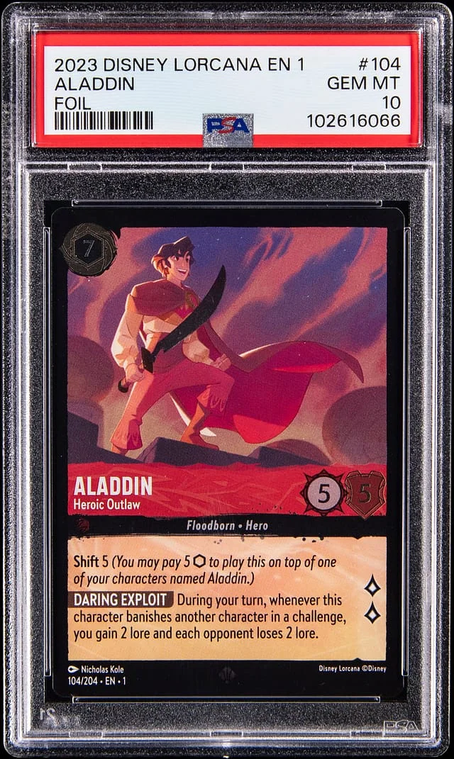 2023 Disney Lorcana The First Chapter Foil Aladdin #104 card image