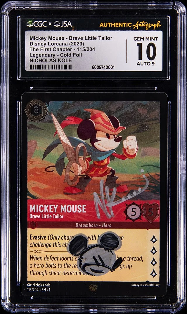 2023 Disney Lorcana The First Chapter Legendary Cold Foil Mickey Mouse: Brave Little Tailor #115 card image