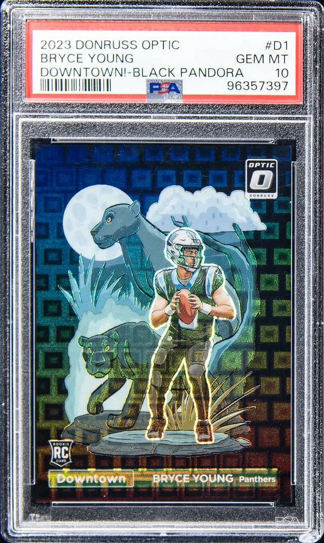 2023 Donruss Optic Bryce Young Downtown! Black Pandora #D-1 card image