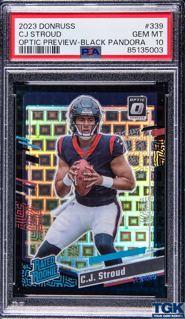 2023 Donruss Optic C.J. Stroud Preview Black Pandora Prizm #339 card image
