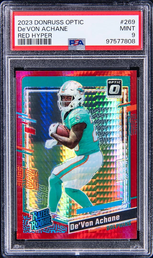 2023 Donruss Optic De'Von Achane Red Hyper #269 card image