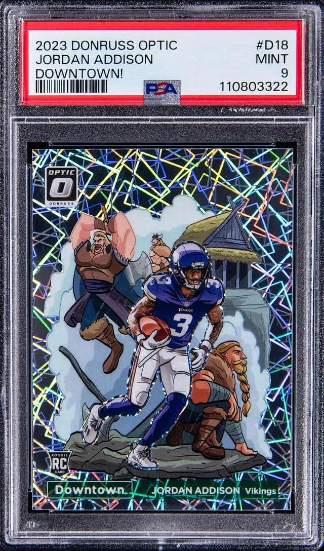 2023 Donruss Optic Jordan Addison Downtown! #D-18 card image