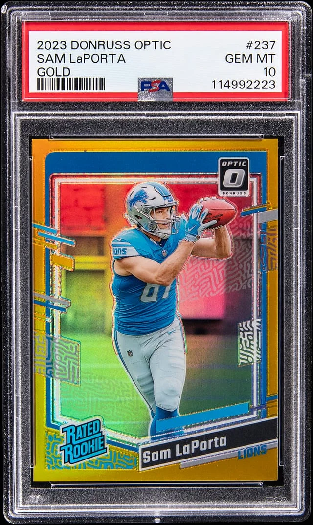 2023 Donruss Optic Sam LaPorta Gold #237 card image