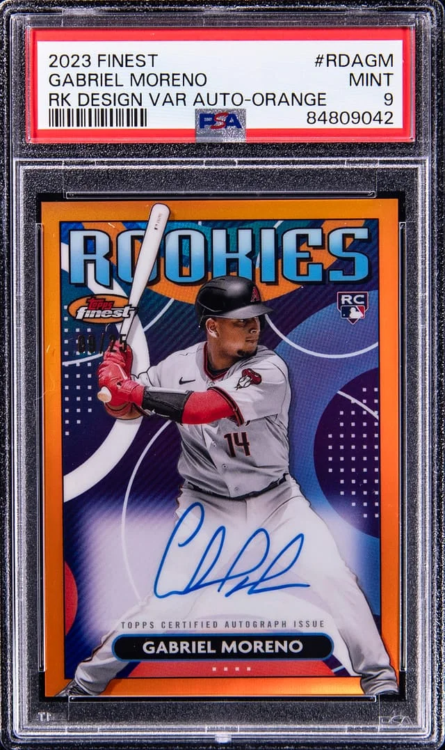 2023 Finest Gabriel Moreno Design Variation Autograph Orange #RDAGM card image