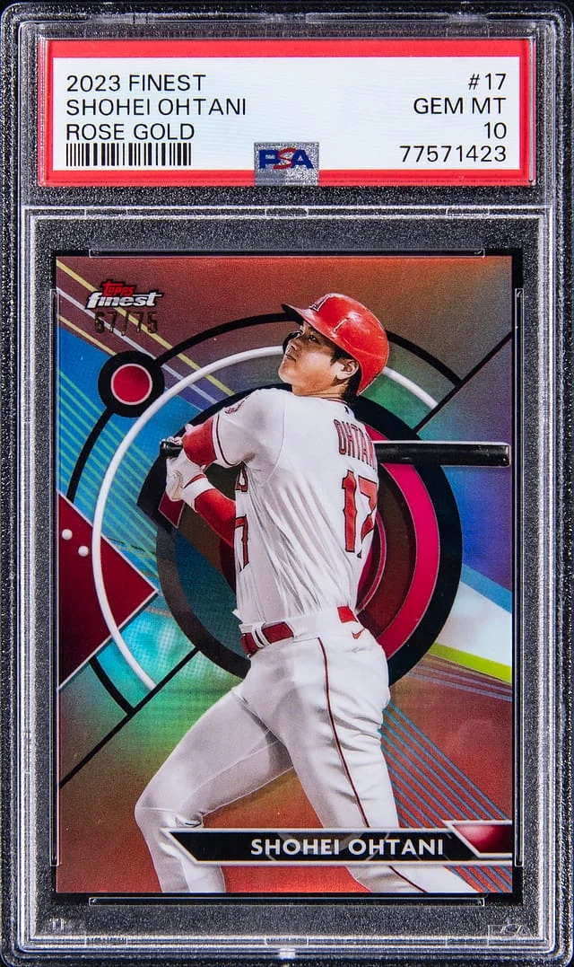 2023 Finest Shohei Ohtani Rose Gold #17 card image