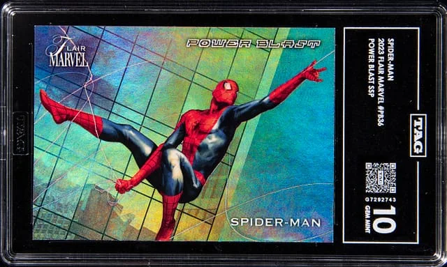 2023 Flair Spider-Man Marvel Power Blast SSP #PB36 card image