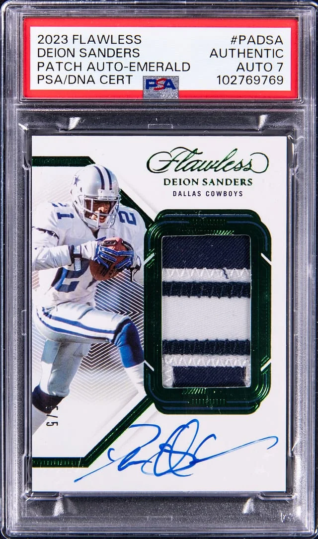 2023 Flawless Deion Sanders Patch Autograph-Emerald #PADSA card image