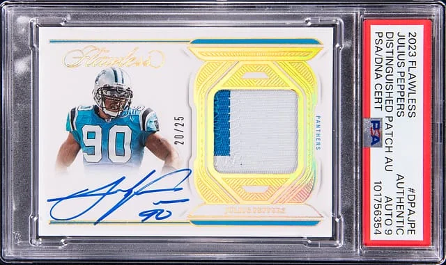 2023 Flawless Julius Peppers Distinguished Patch Autograph #DPAJPE card image