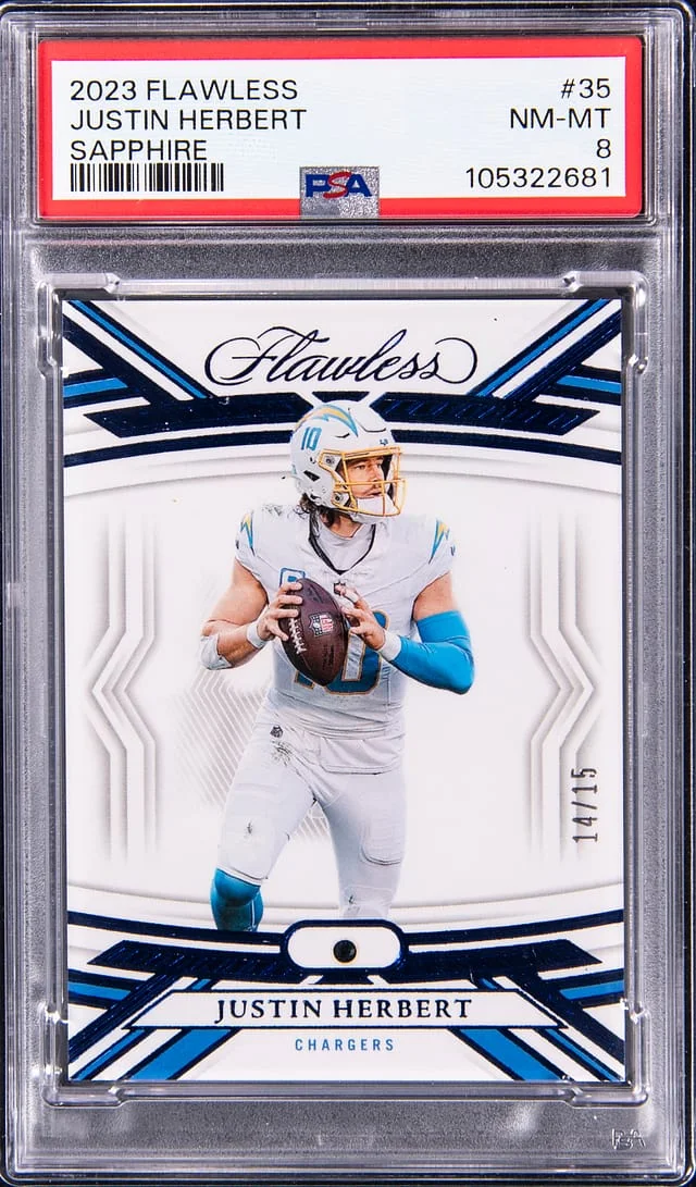 2023 Flawless Justin Herbert Sapphire #35 card image