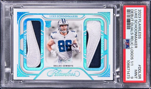 2023 Flawless Luke Schoonmaker Debut Duals Relic-Logos #DDLSR card image