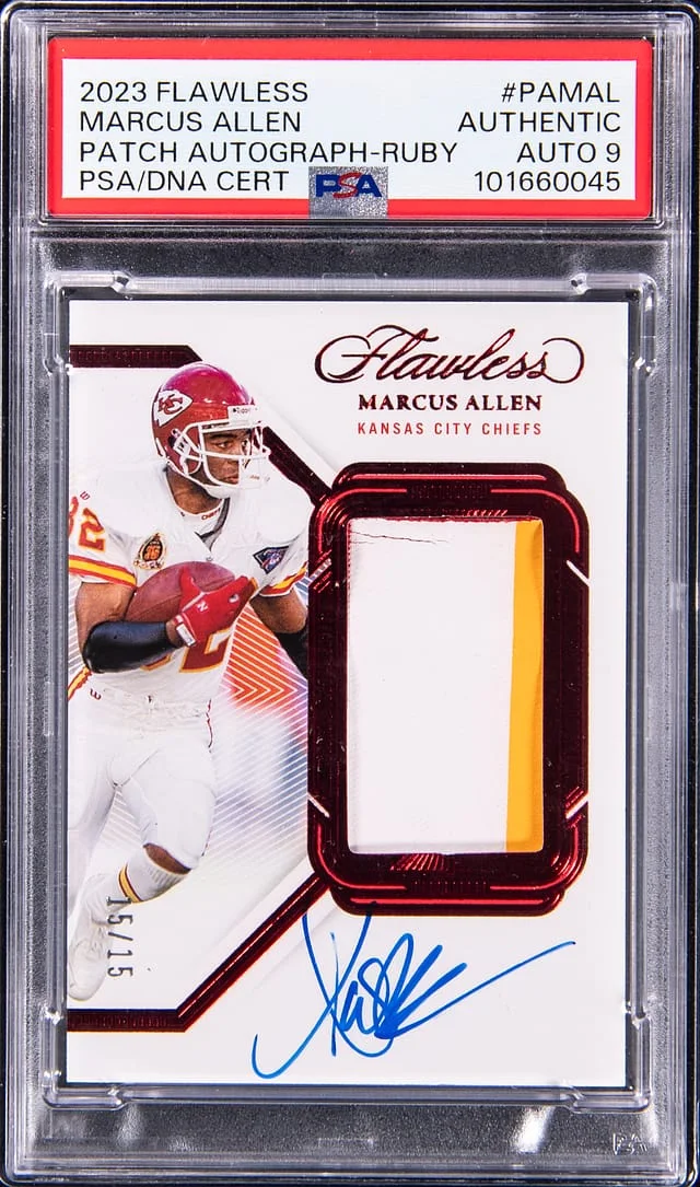 2023 Flawless Marcus Allen Patch Autographs-Ruby #PAMAL card image