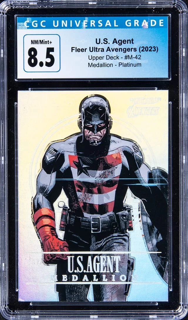 2023 Fleer Ultra Avengers U.S. Agent Medallion Platinum #M-42 card image