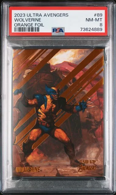 2023 Fleer Ultra Avengers Wolverine Orange Foil #89 card image