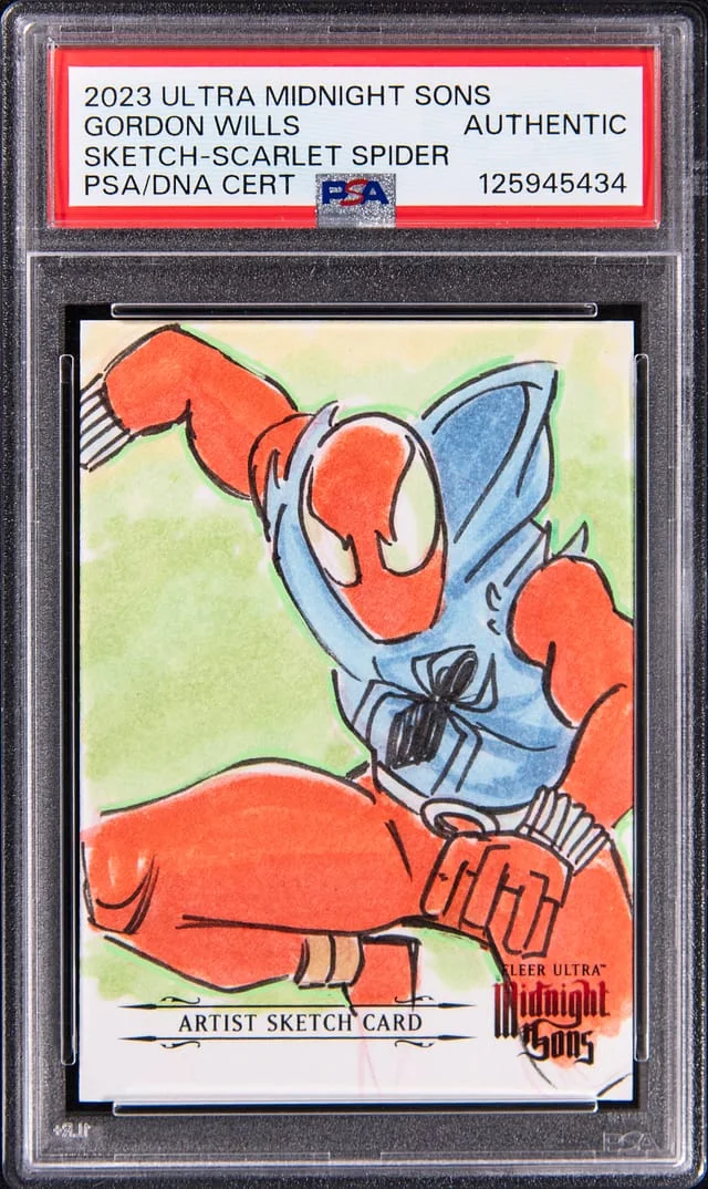 2023 Fleer Ultra Midnight Sons Sketch Cards Scarlet Spider, #no-number card image