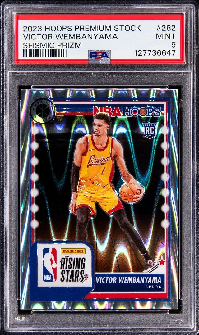 2023 Hoops Victor Wembanyama Premium Stock Seismic Prizm #282 card image