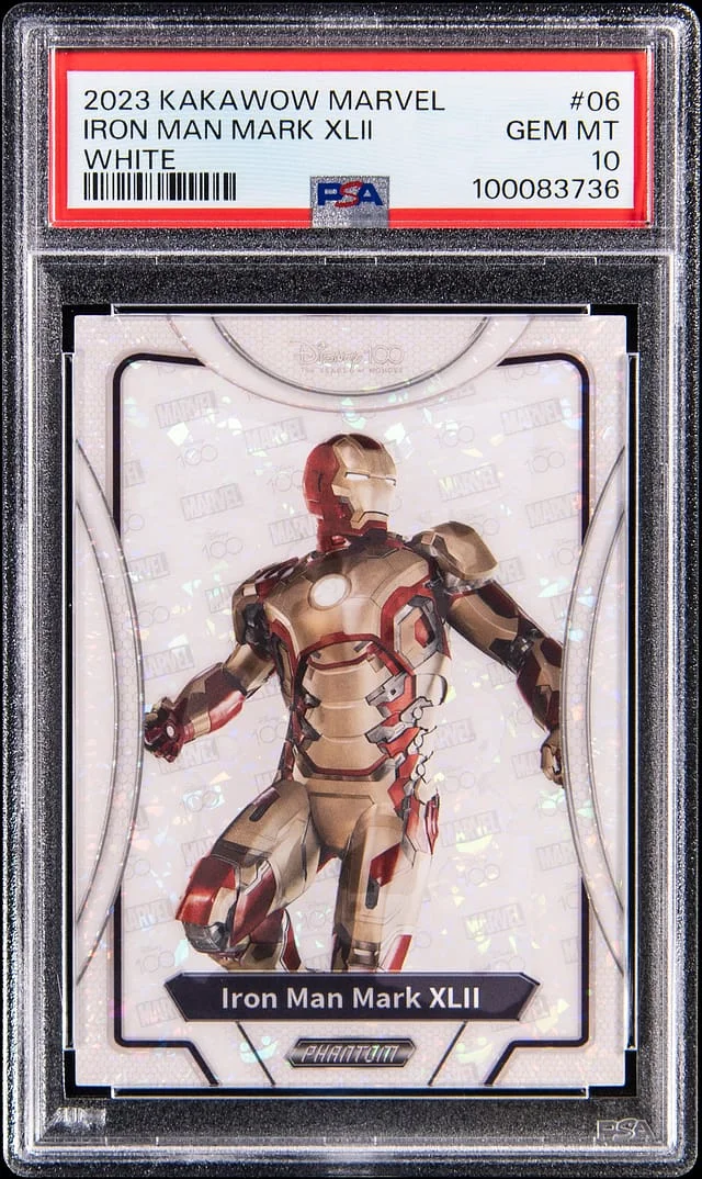 2023 Kakawow Phantom Marvel Disney White Iron Man Mark XLII #PM-IW-06 card image