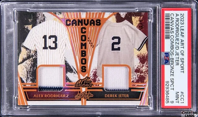 2023 Leaf Alex Rodriguez/Derek Jeter Art of Sport Canvas Combos Bronze Spectrum #CC1 card image