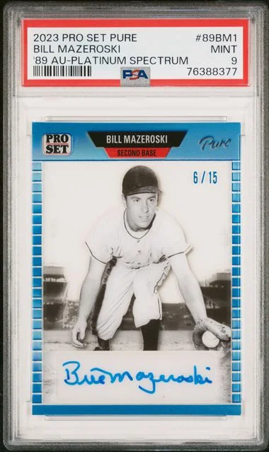 2023 Leaf Bill Mazeroski Pro Set Pure 1989 Autographs Platinum Spectrum #89-BM1 card image