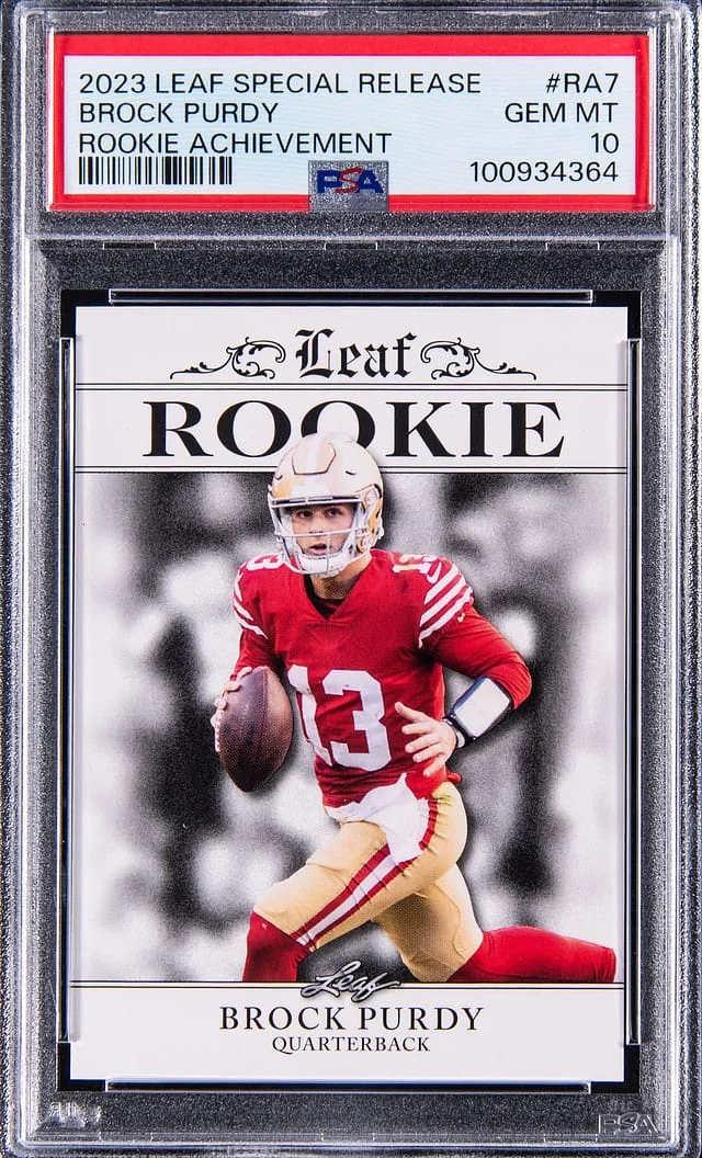 2023 Leaf Brock Purdy Achievement Gold #RA-07 card image