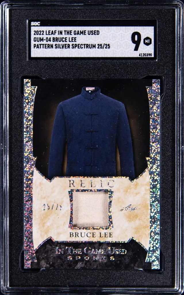2023 Leaf Bruce Lee in The Game Used Pattern Silver Spectrum #GUM-04 card image