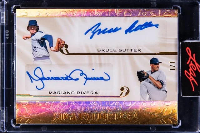 2023 Leaf Bruce Sutter/Mariano Rivera Superlative Signatures #S2-3 card image