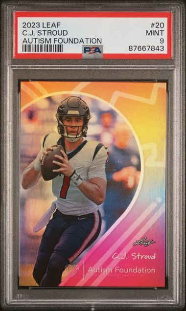 2023 Leaf C.J. Stroud X Autism Foundation #20 card image
