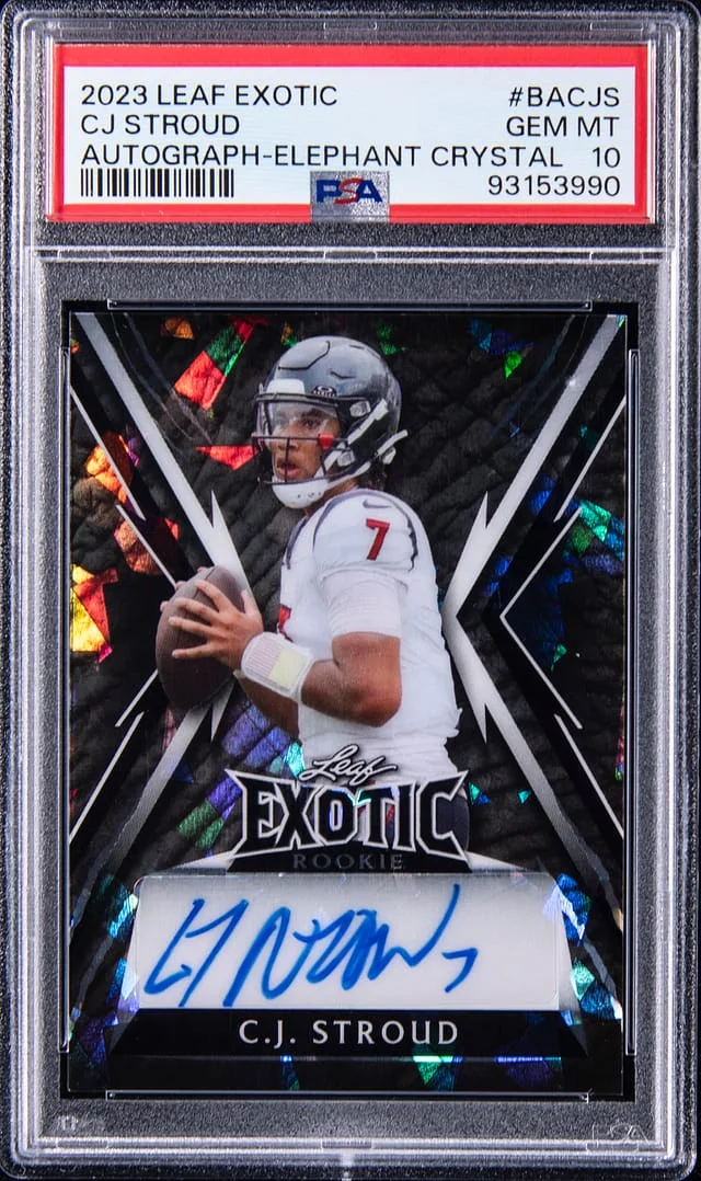 2023 Leaf C.J. Stroud Exotic Autograph Elephant Crystal #BA-CJS card image