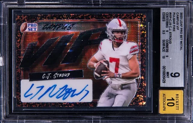2023 Leaf CJ Stroud Pro Set Metal Campus VIP Pulsar Fire #VIP-CJS card image