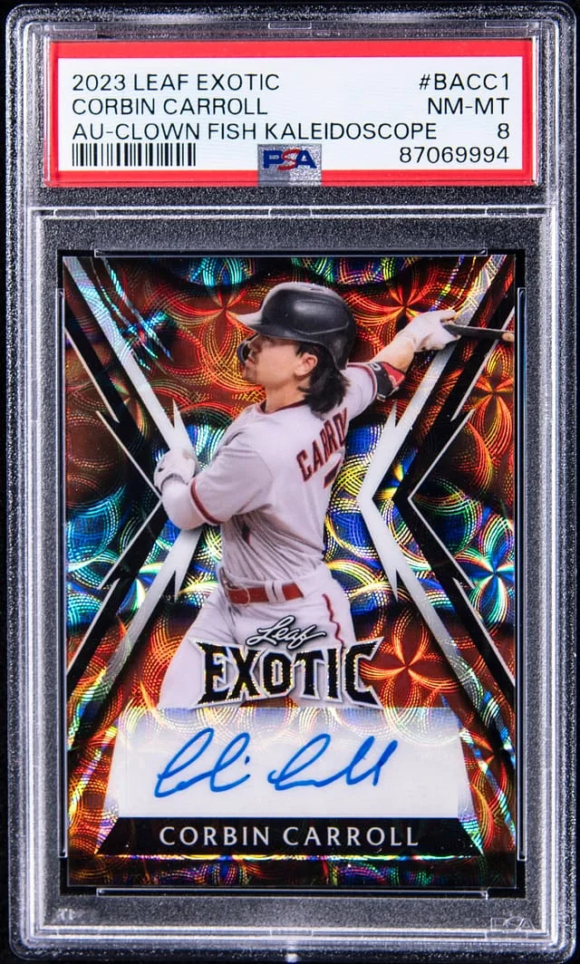 2023 Leaf Corbin Carroll Exotic Autograph Clown Fish Kaleidoscope #BACC1 card image