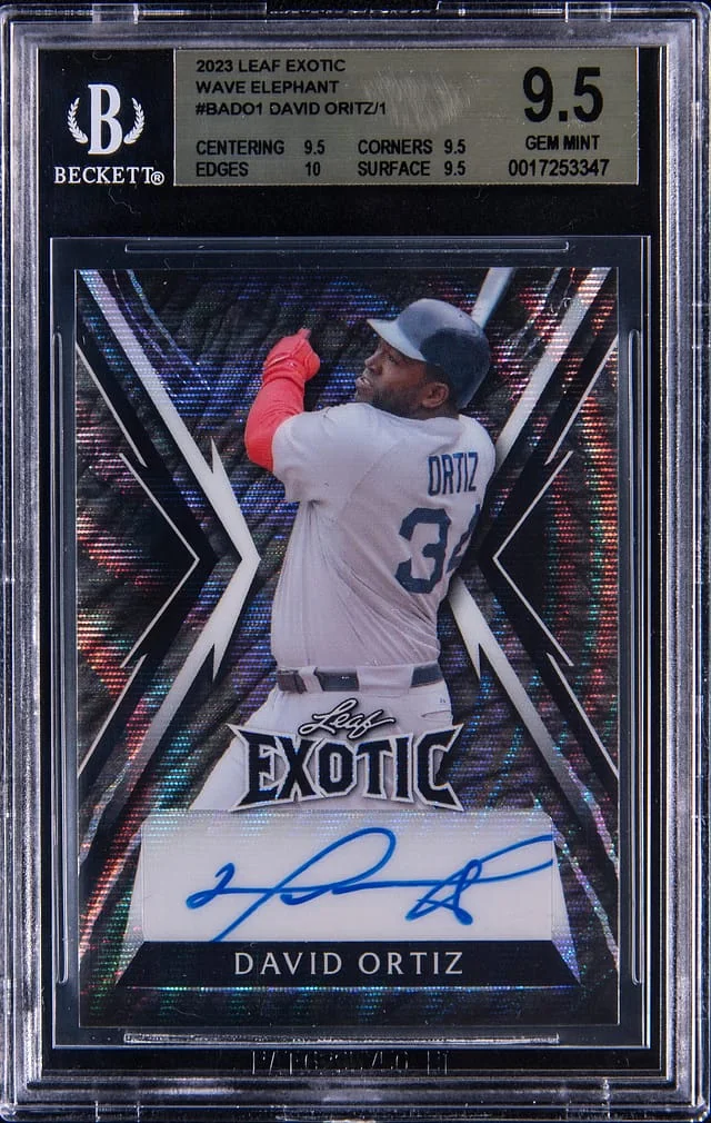 2023 Leaf David Ortiz Exotic Wave Elephant #BAD01 card image