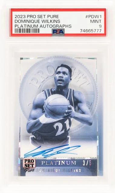 2023 Leaf Dominique Wilkins Pro Set Pure Platinum Autographs #Pdw1 card image