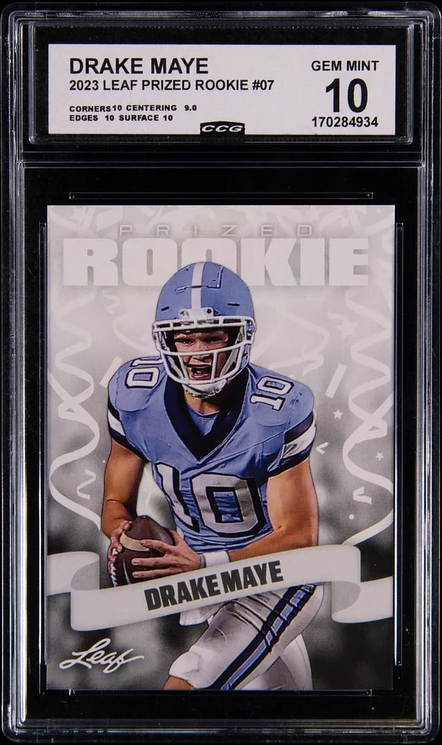 2023 Leaf Drake Maye - CCG Prized #07 card image