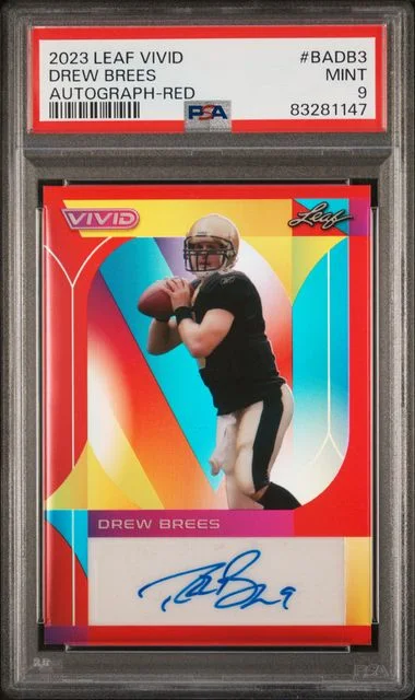 2023 Leaf Drew Brees Vivid Autographs #BADB3 card image