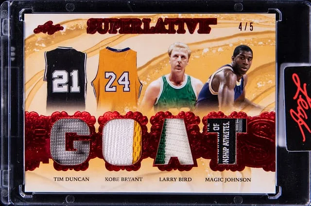 2023 Leaf Duncan/Bryant/Bird/Johnson Superlative GOAT #TG-2 card image