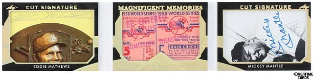 2023 Leaf Eddie Mathews/Mickey Mantle Magnificent Memories #MM-8 card image