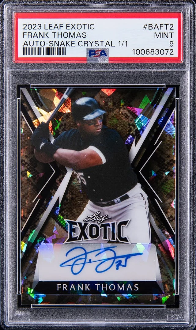 2023 Leaf Frank Thomas Exotic Autograph Snake Crystal #BA-FT72 card image