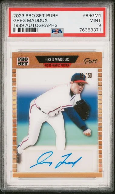 2023 Leaf Greg Maddux Pro Set Pure 1989 Autographs #89GM1 card image