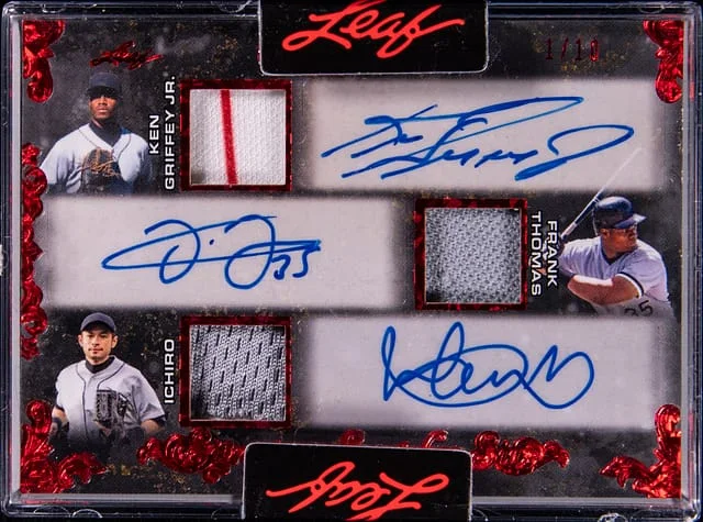 2023 Leaf Griffey Jr./Thomas/Ichiro/Mattingly/Henderson/Walker Multi-Signed Superlative Signatures #SS6-1 card image