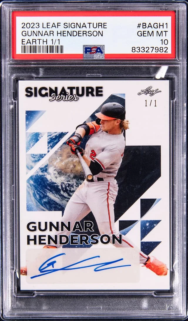 2023 Leaf Gunnar Henderson Signature Earth #BAGH1 card image