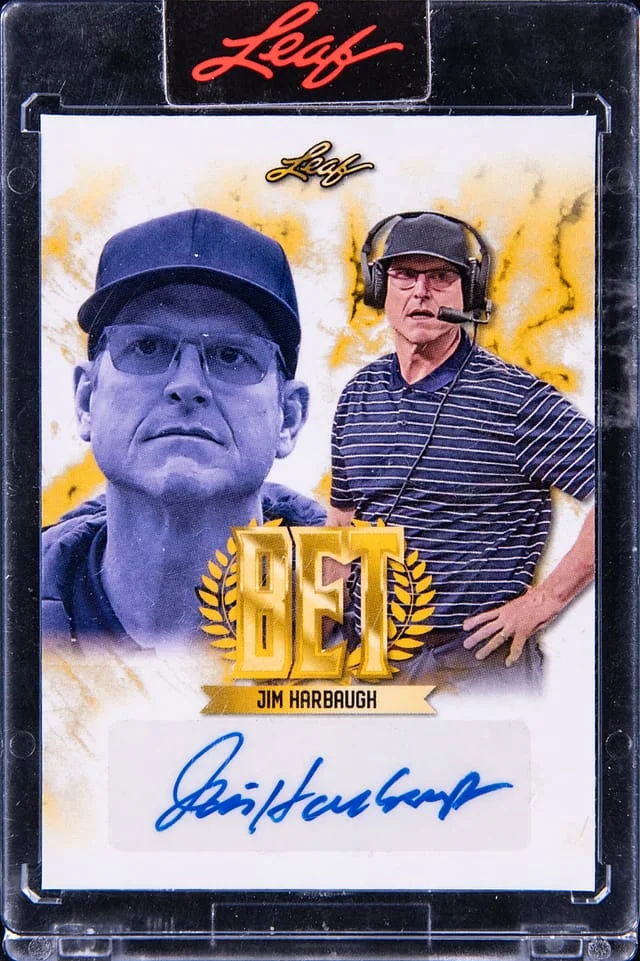 2023 Leaf Jim Harbaugh BET #BET-JH1 card image