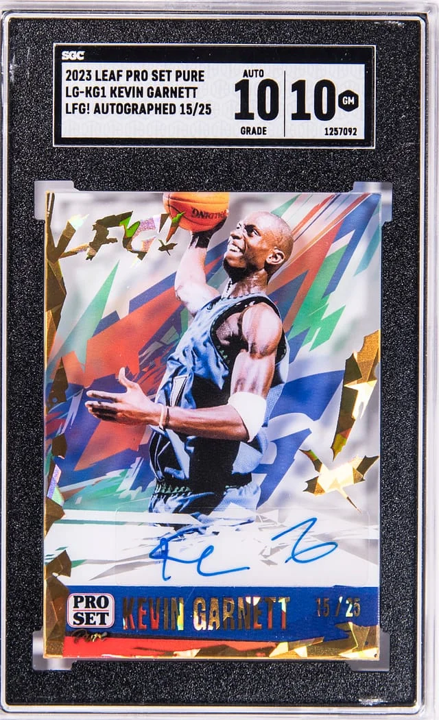 2023 Leaf Kevin Garnett Pro Set LFG! Autographed #LG-KG1 card image