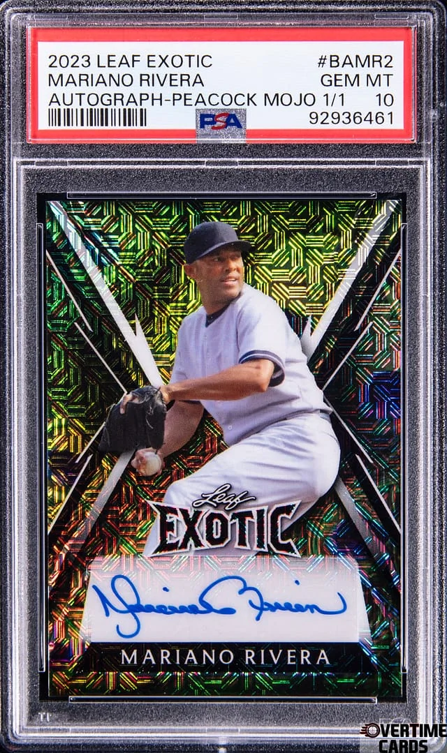 2023 Leaf Mariano Rivera Exotic Autograph Peacock Mojo #BAMR2 card image