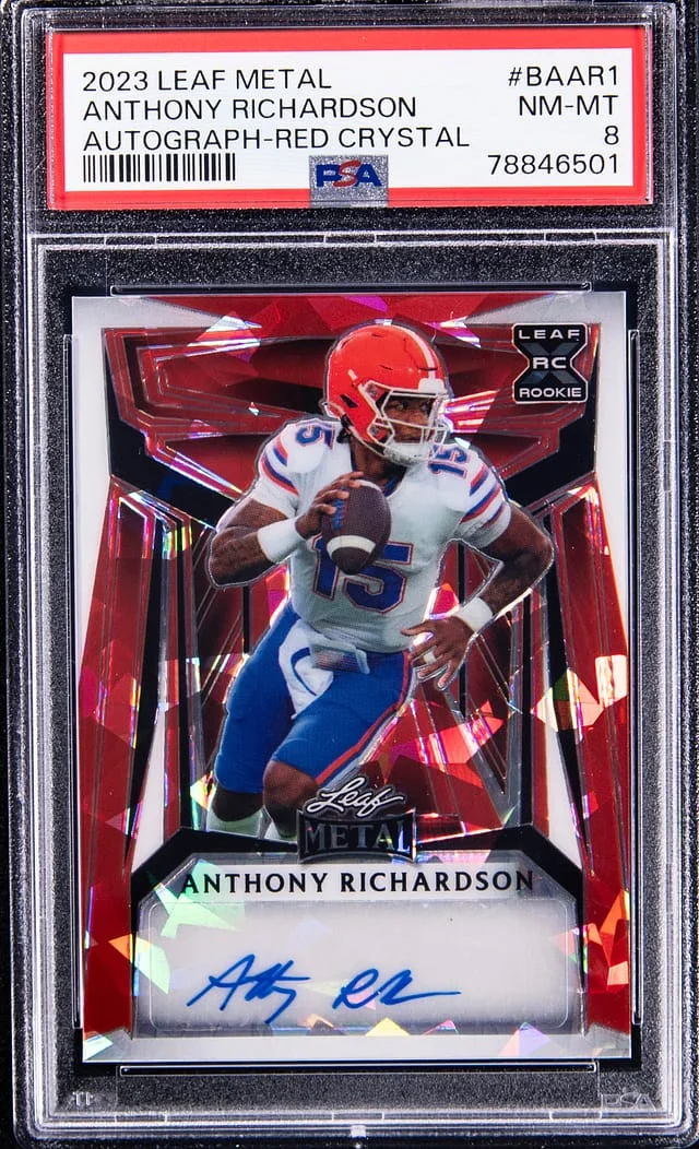 2023 Leaf Metal Anthony Richardson Autograph-Red Crystal #BAAR1 card image