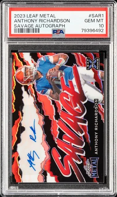 2023 Leaf Metal Anthony Richardson Savage Autographs #SAR1 card image