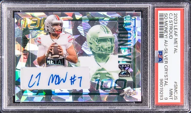 2023 Leaf Metal CJ Stroud So Money! Autograph Silver Crystal #SM-CJS card image