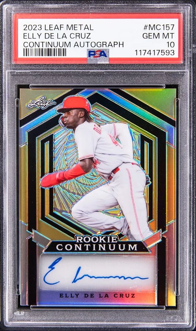 2023 Leaf Metal Elly De La Cruz Continuum Autograph #MC-157 card image