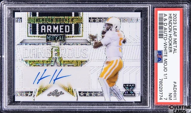 2023 Leaf Metal Hendon Hooker Armed and Dangerous White Mojo #ADHH1 card image