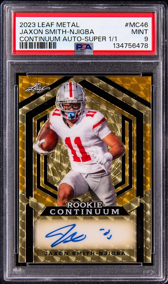 2023 Leaf Metal Jaxon Smith-Njigba Continum Autograph SuperFractor #MC-46 card image
